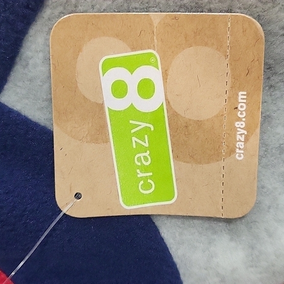 𝅺NWT Crazy 8 1/4 Zip Fleece Pullover Sweatshirt Size 10-12 - Picture 7 of 7